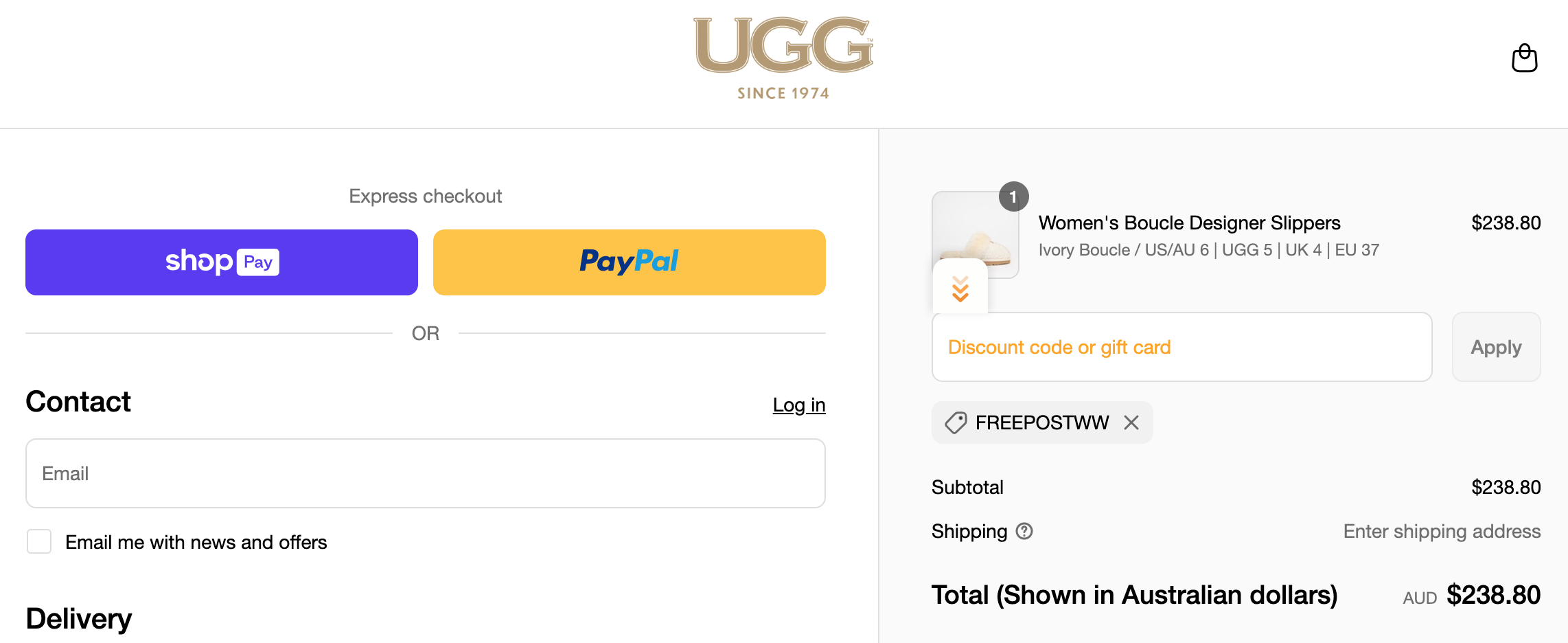 au ugg promo code