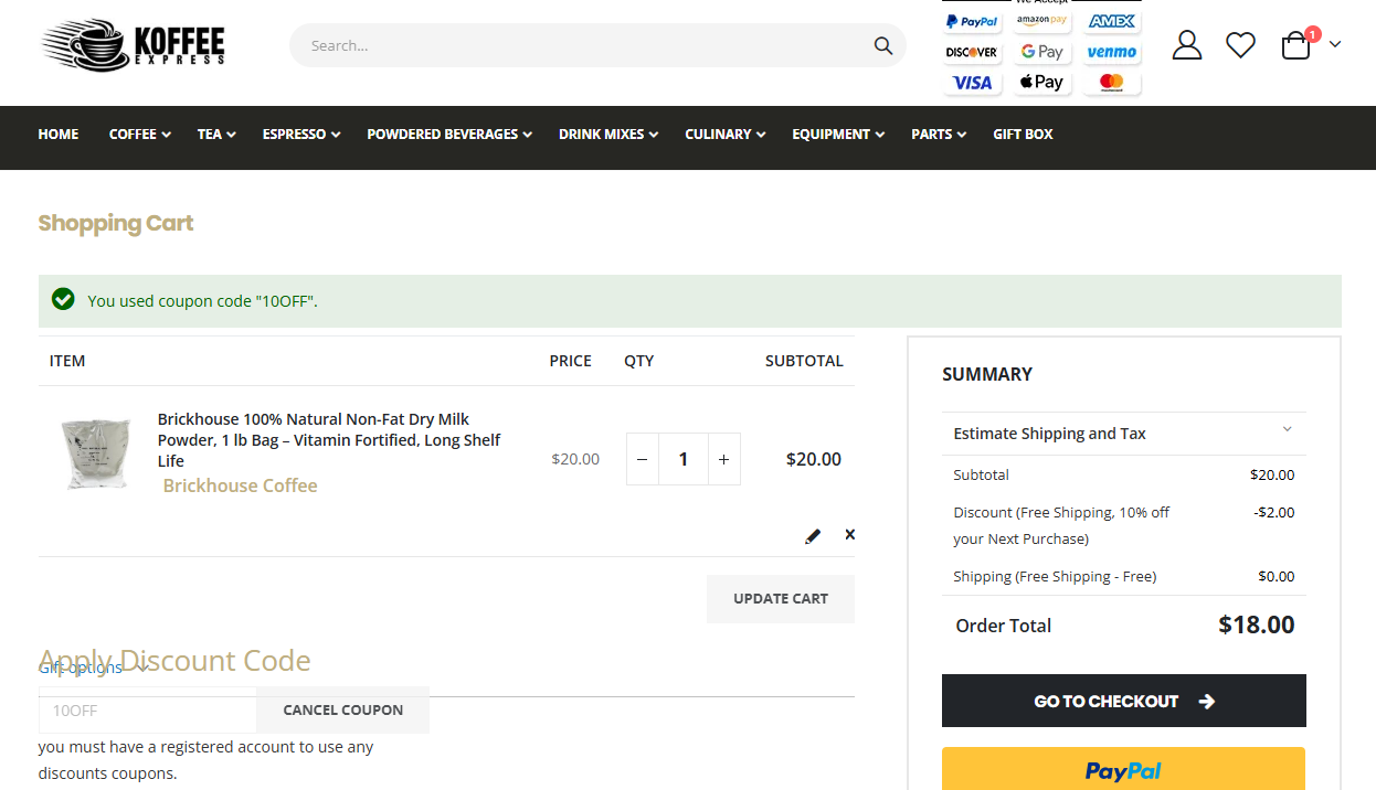 koffee express coupon