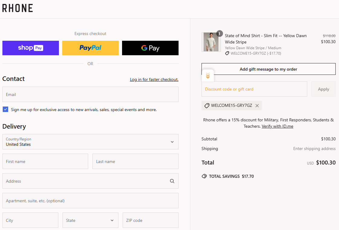 rhone express coupon