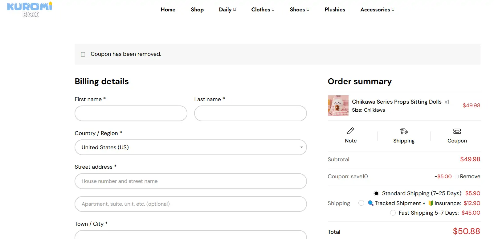 KUROMI BOX coupon code - tested and valid (undefined)