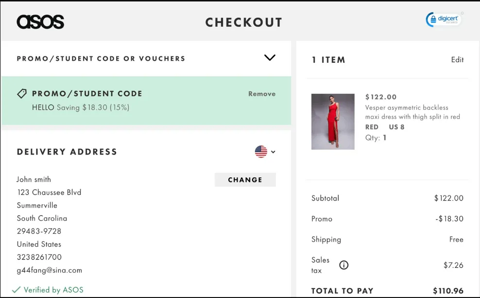 93% OFF ASOS Coupon Codes November 2025 Promo Codes