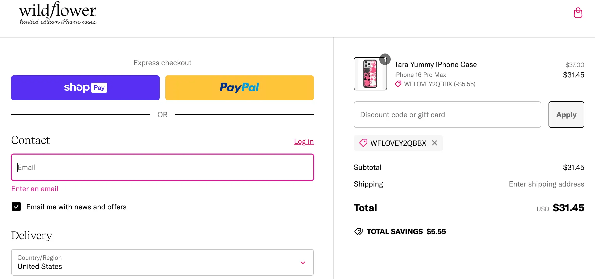 20% OFF Wildflower Cases Coupon Codes - December 2024 Promo Codes