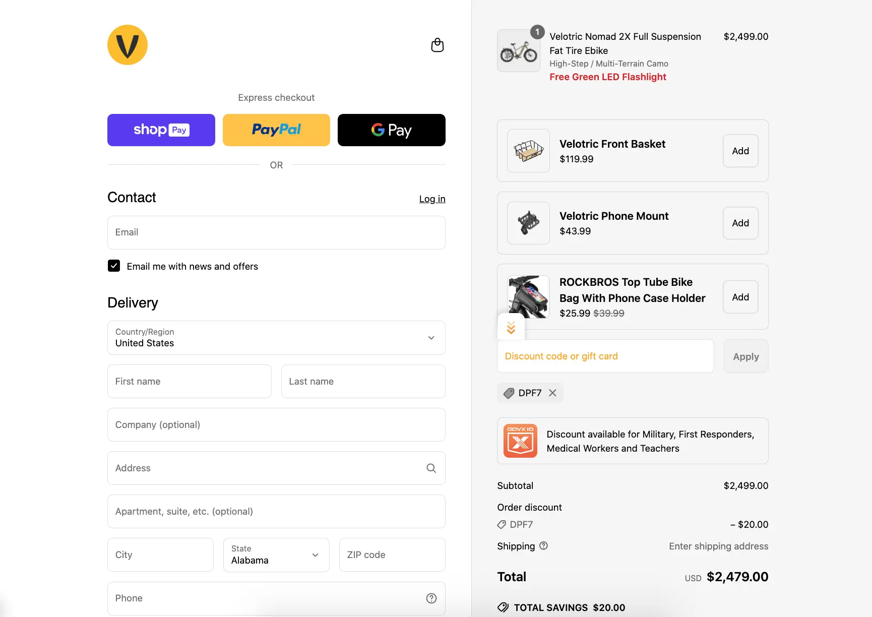 Velotric coupon code - tested and valid (undefined)